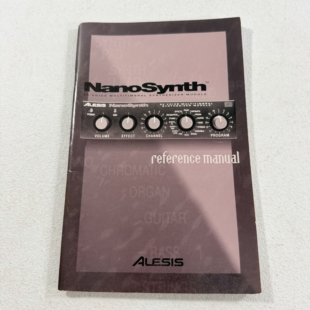 Alesis Nano Synth Synthesizer Module Reference Manual ONLY